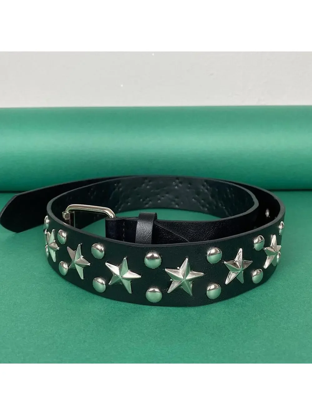 Star Studded Rivet Belt Cyber Y2k 2000s style studded punk goth brown and